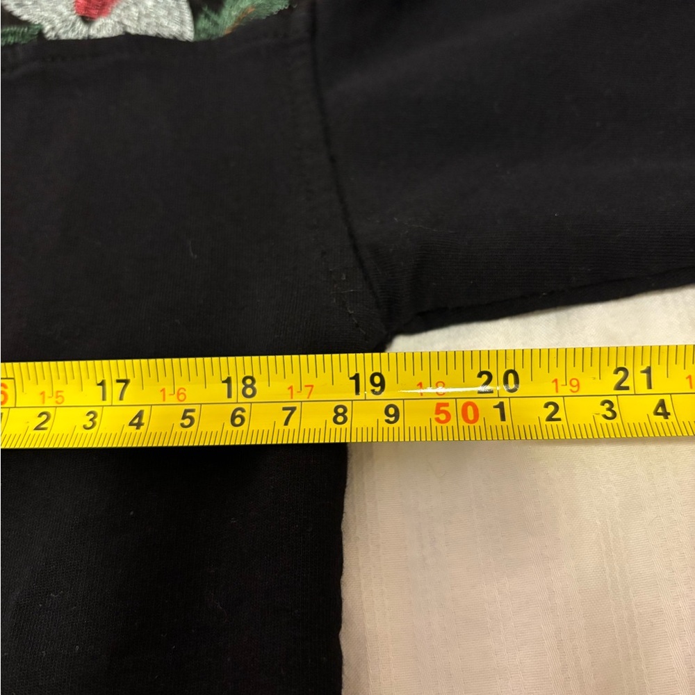 TINY for Anthropologie Phoenix Embroidered Floral Black Sweatshirt - Picture 7 of 9